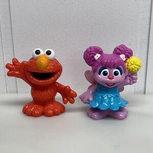 Sesame Street Hasbro Elmo & Abby Cadabby Figures 2.5" Toddler Toys Cake Topper